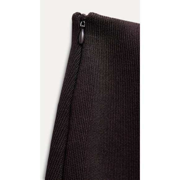 Zara Pleated Mixed Knit Skirt - Picture 14 of 14